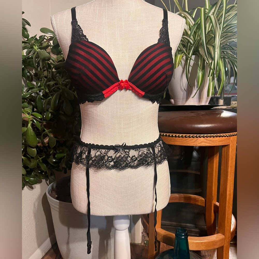 Shirley of Hollywood-2 pc Set 
Bra is size Medium and Garter is One Size